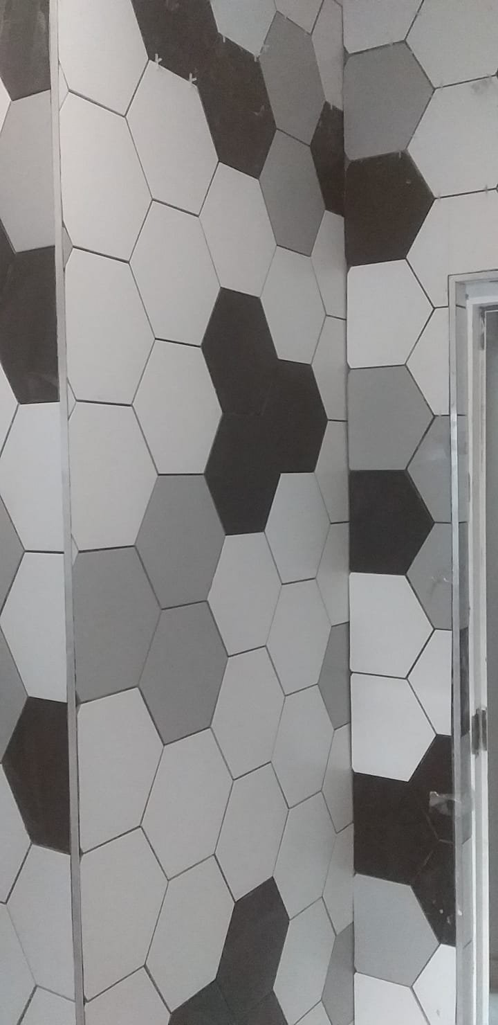 Decorative hexagon tiling